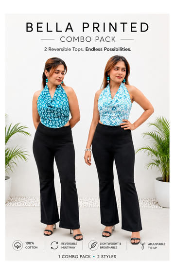 Bella: Sea Green & Sky Blue Top Combo
