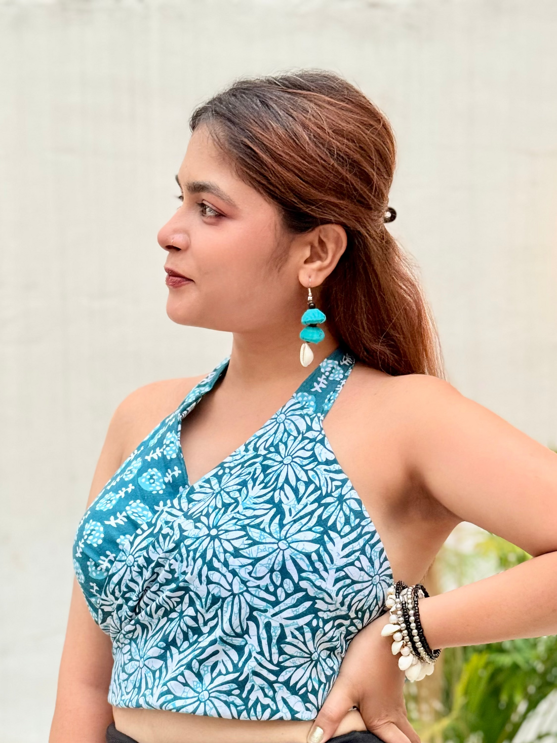 Bella: Sea Green Dual Print Reversible Top